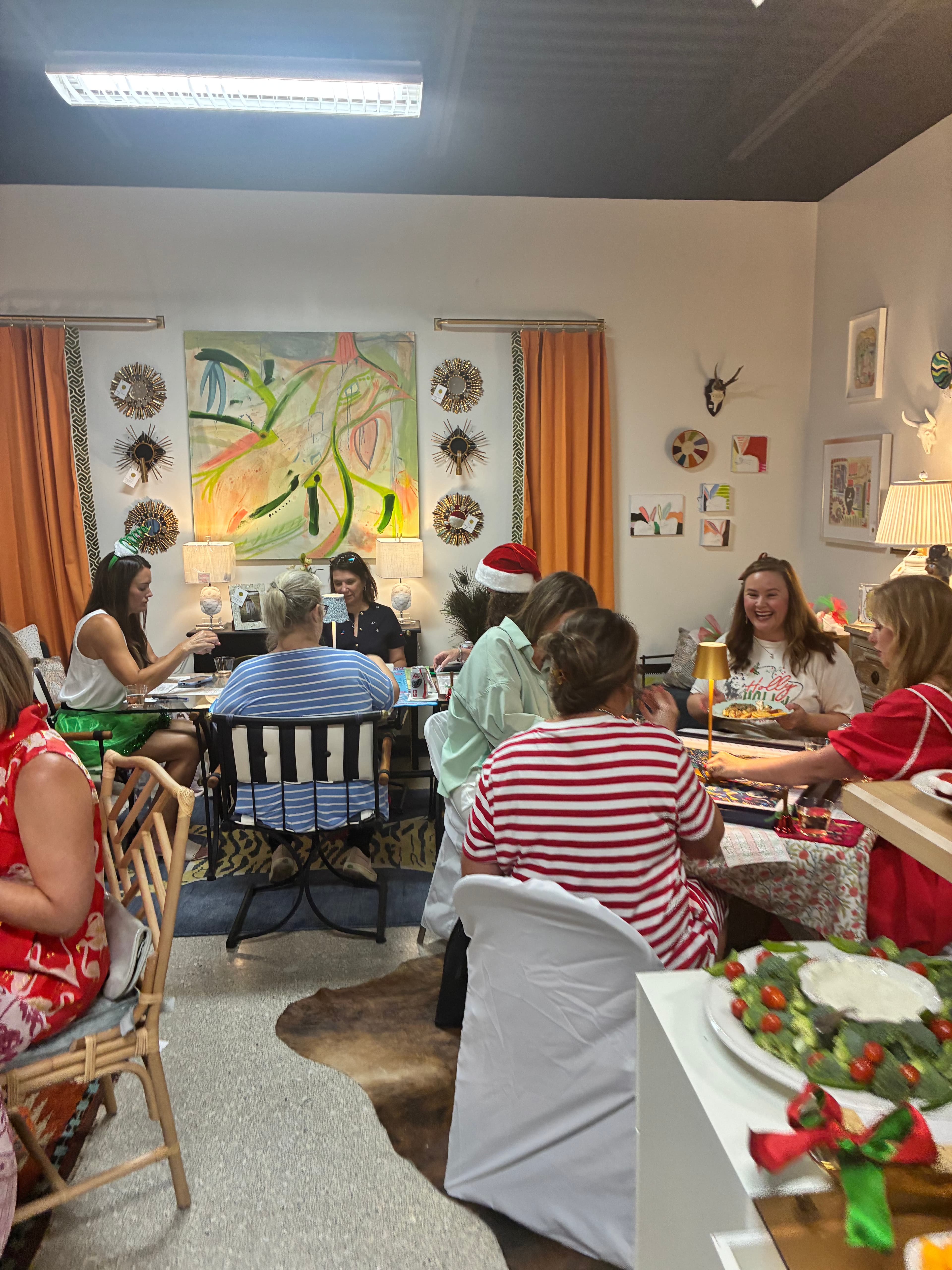 Wide view of the Christmas in July celebration