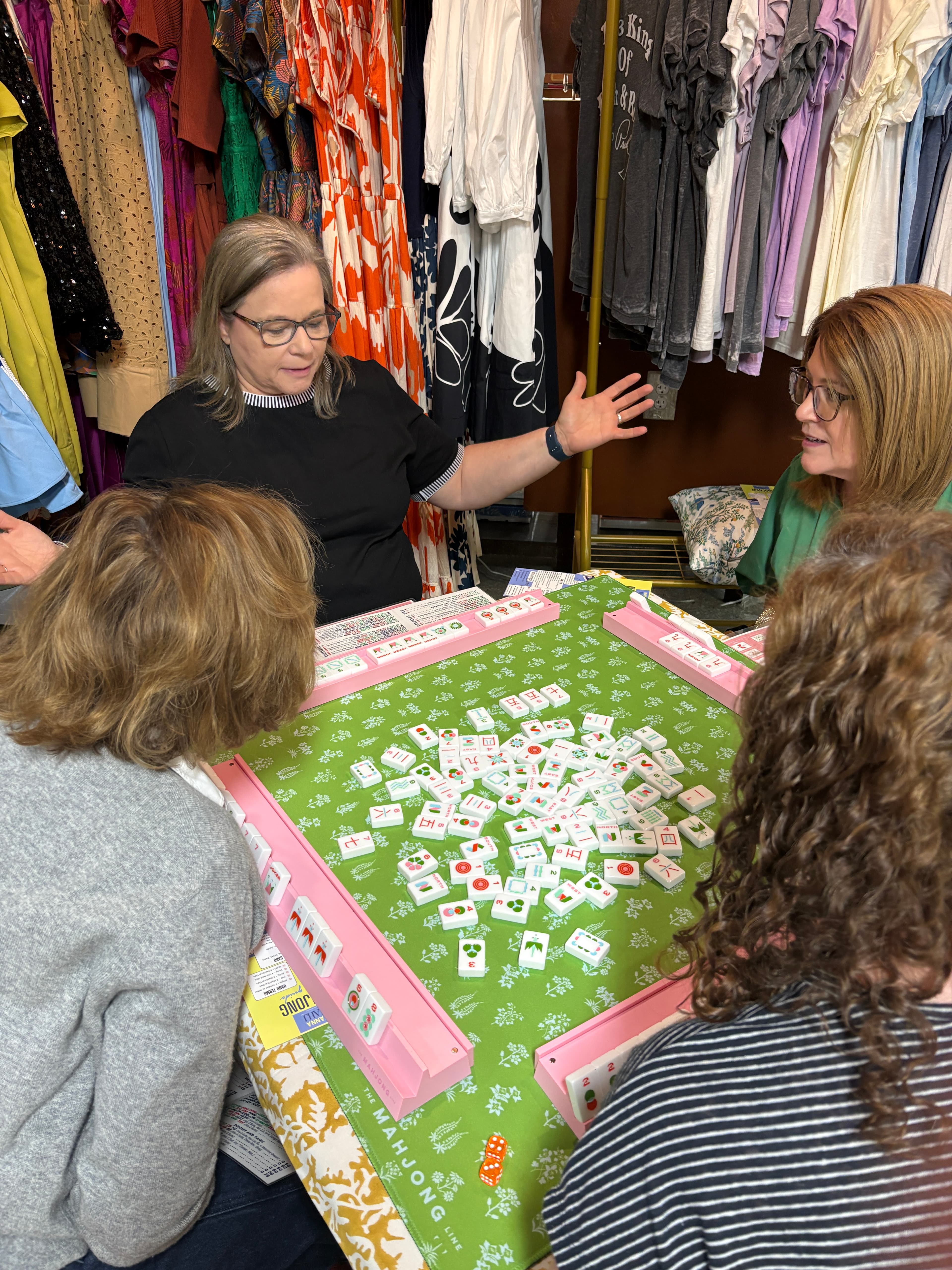 Mahjong instruction at Pretty Things