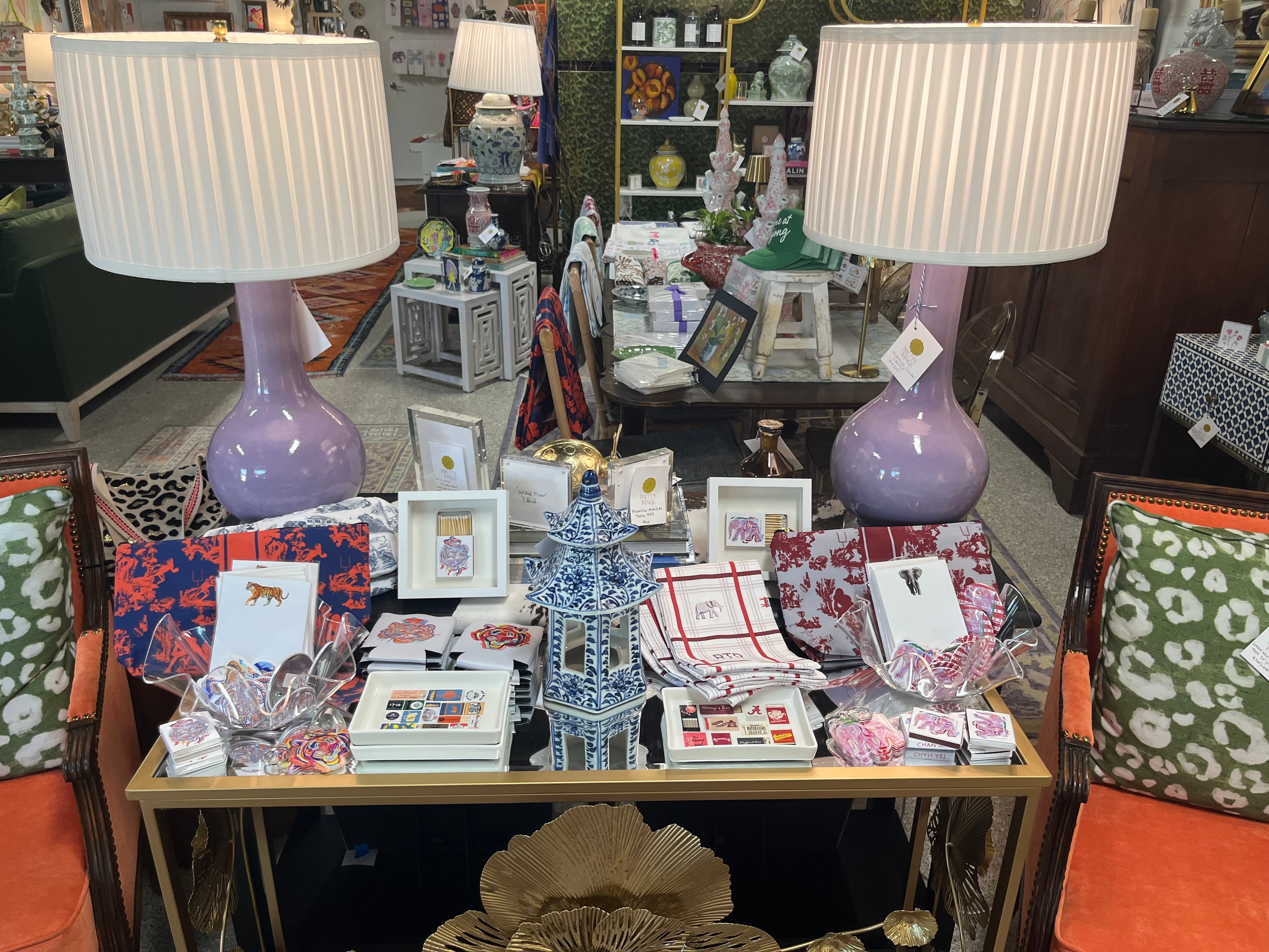 Collected art and objects inside the Pretty Things showroom